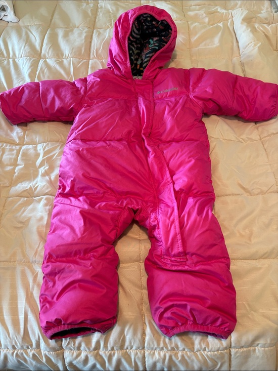 Columbia Other - Columbia Girls Bright Pink One-Piece Insulated snowsuit